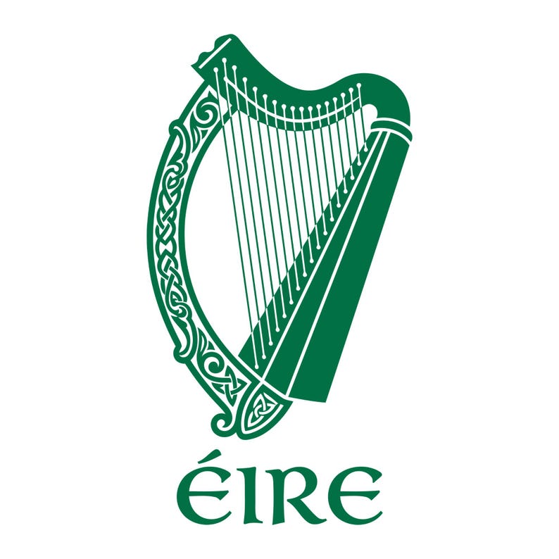 Eire Irish Harp Symbol. Eire Irish Harp Symbol